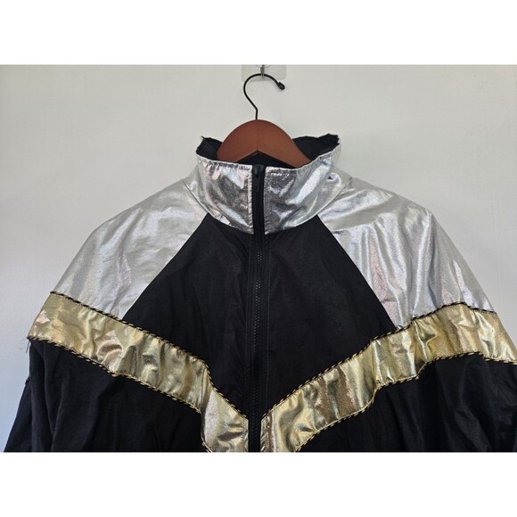 Vintage Slade Windbreaker Womens 1X Plus Futuristic NYE Event Party Glam Y2K 90s - Picture 2 of 7